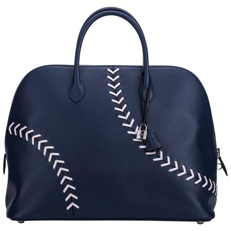 hermes baseball bag white